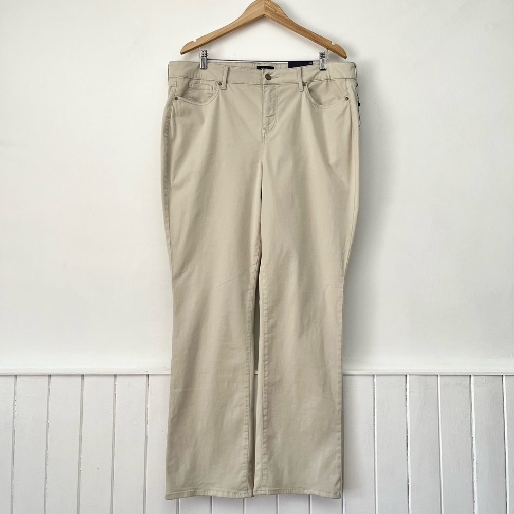NYDJ Tan Marilyn Straight Jeans Size 18 - Picture 2 of 16